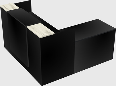 L-shaped modular reception