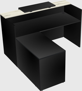 L-shaped modular reception