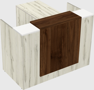 L-shaped modular reception