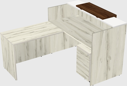 L-shaped modular reception