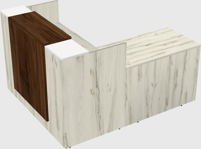 L-shaped modular reception