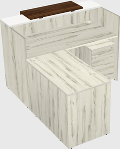 L-shaped modular reception