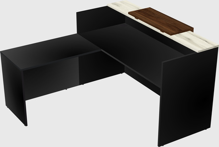 L-shaped modular reception