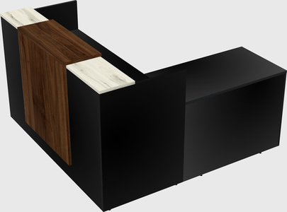 L-shaped modular reception