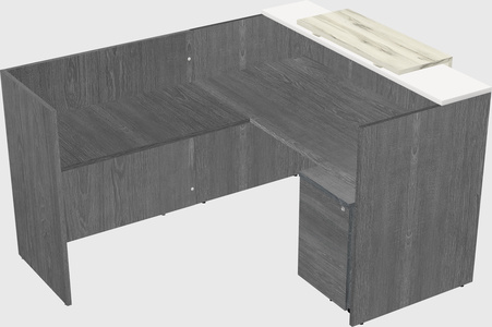 L-shaped modular reception