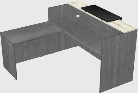 L-shaped modular reception
