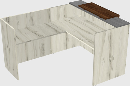 L-shaped modular reception