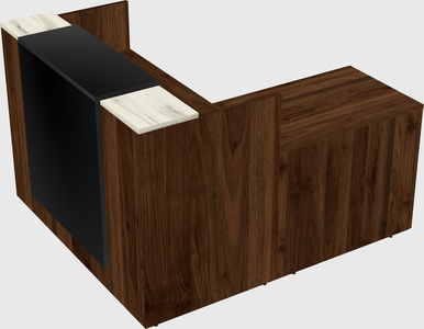 L-shaped modular reception