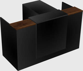 L-shaped modular reception