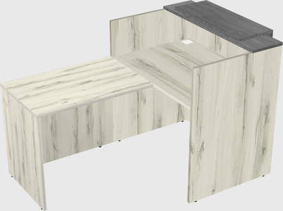 L-shaped modular reception