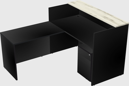 L-shaped modular reception