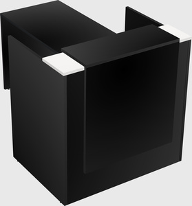L-shaped modular reception