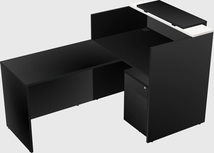 L-shaped modular reception