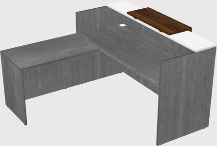 L-shaped modular reception