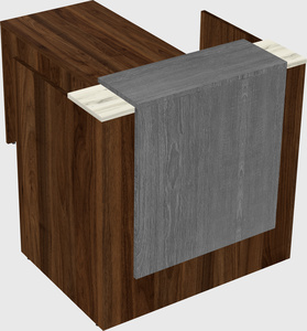 L-shaped modular reception