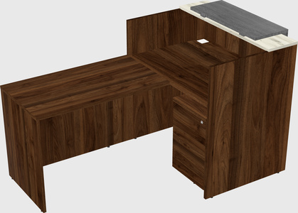 L-shaped modular reception