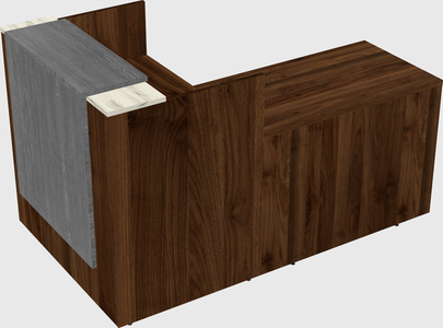 L-shaped modular reception