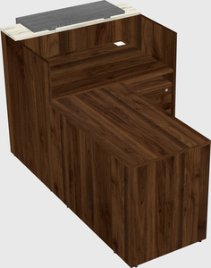 L-shaped modular reception