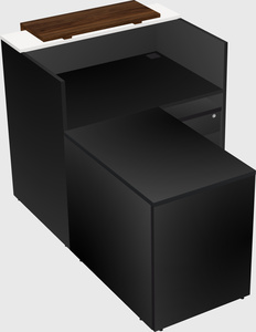 L-shaped modular reception