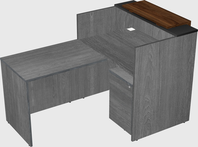 L-shaped modular reception