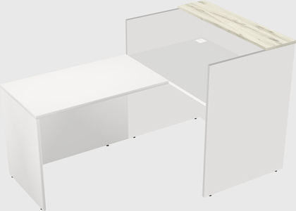 L-shaped modular reception