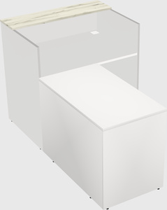 L-shaped modular reception
