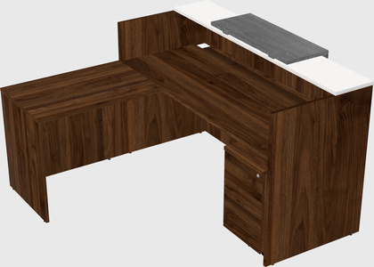 L-shaped modular reception