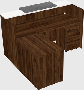 L-shaped modular reception