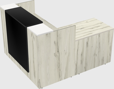 L-shaped modular reception