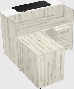 L-shaped modular reception