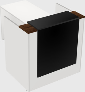 L-shaped modular reception