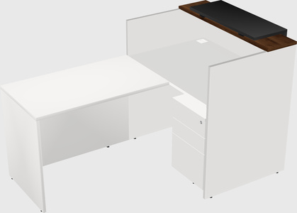 L-shaped modular reception