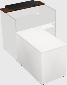 L-shaped modular reception