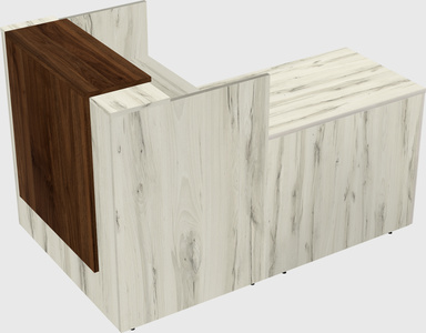 L-shaped modular reception