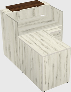 L-shaped modular reception