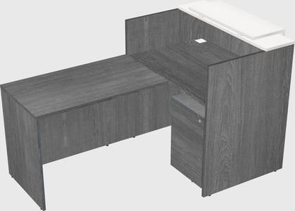 L-shaped modular reception