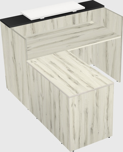 L-shaped modular reception