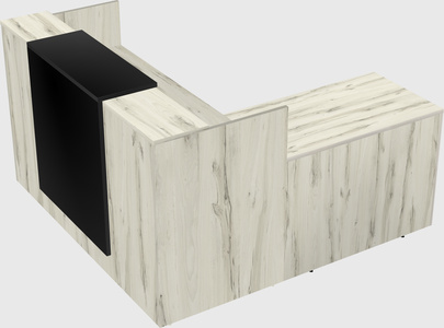 L-shaped modular reception