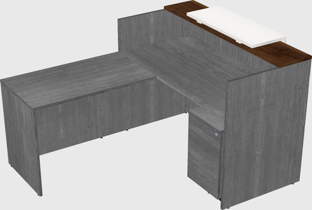 L-shaped modular reception