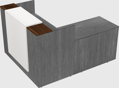 L-shaped modular reception