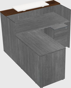 L-shaped modular reception