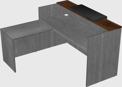 L-shaped modular reception