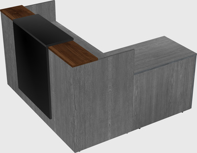L-shaped modular reception