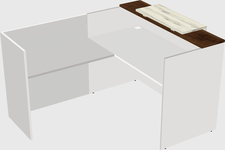 L-shaped modular reception
