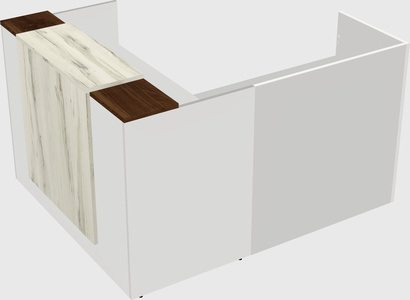L-shaped modular reception