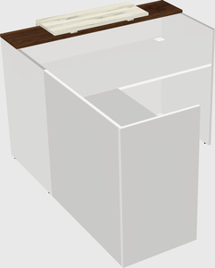 L-shaped modular reception