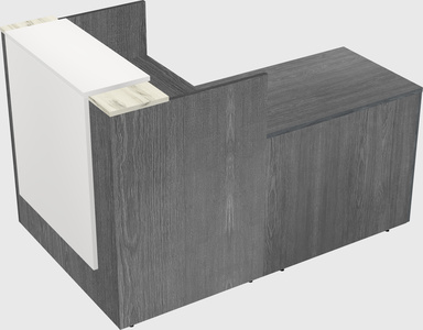 L-shaped modular reception