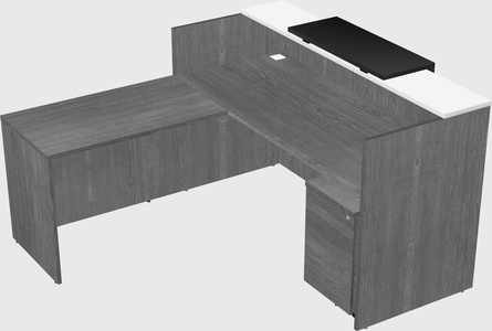 L-shaped modular reception