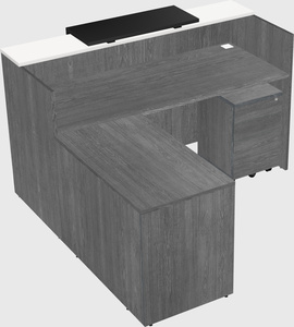 L-shaped modular reception