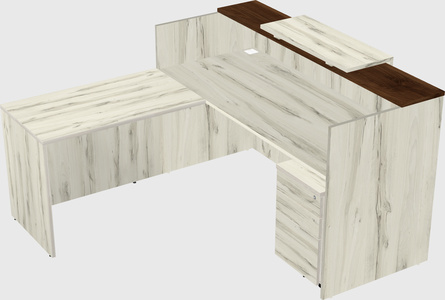 L-shaped modular reception